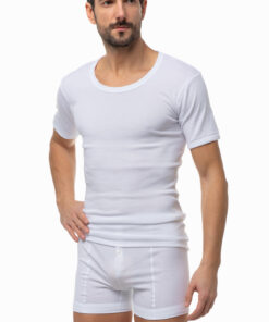 Μινέρβα Classic Φανέλα Κοντό Μανίκι Ανοιχτή Λαιμόκοψη (Χρώματα)