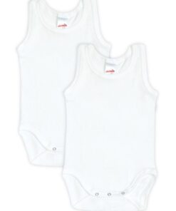 Μινέρβα Βρεφικό Κορμάκι Λευκό Τιράντα 2τμχ