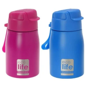 Eco Life Stainless Steel w/Straw 400ml - Ανοξείδωτο Παγούρι