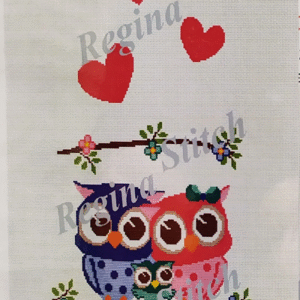 Κουβερτάκι βρεφικό με κέντημα σταυροβελονιάς