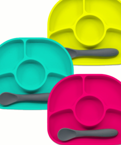 Πιάτο Σιλικόνης με Χωρίσματα και Βεντούζα