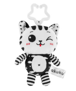 Κρεμαστό Ασπρόμαυρο Λούτρινο Γατάκι