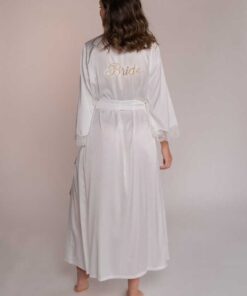 bridal σατέν ρόμπα