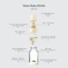 120ml – Μπιμπερό Γυάλινο με Θηλή Latex